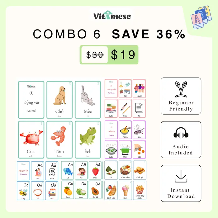 6 SETS BUNDLE - Beginner 0, 1, 2, 3, 4 and Supper Kids Flashcards